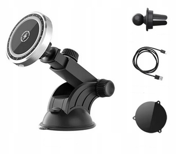 UCHWYT SAMOCHODOWY ŁADOWARKA MAGSAFE 15W 3W1 Marka GoldenPro