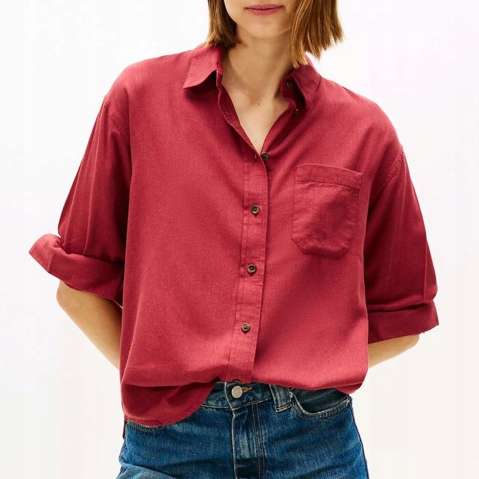 Košile Tommy Hilfiger klasická dámská bordó L (nová)