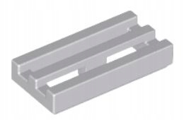 LEGO 1X2 GRILL JASNO SZARY NR 2412 - 10 SZT