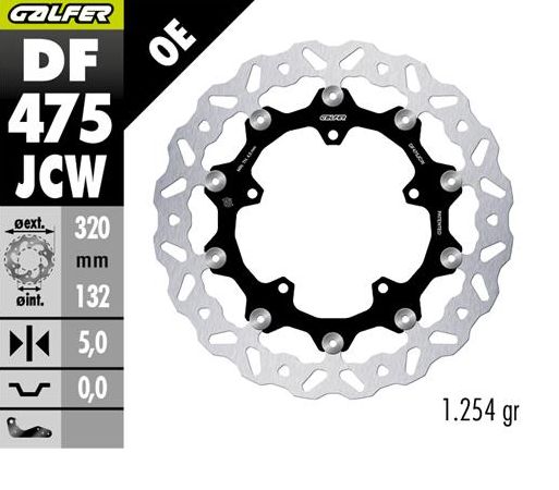 Galfer Predný Brzdový Kotúč Yamaha MT-10 '17-; Yzf -R6 17-23; YZF-R9 '25;