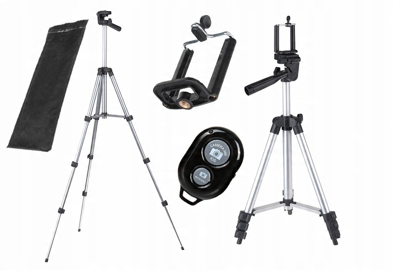 

4w1 Statyw tripod 103cm Pilot uchwyt na telefon