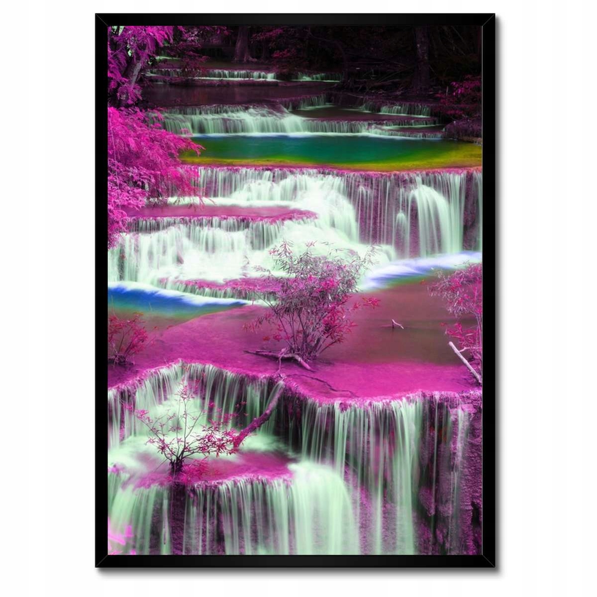 Plakáty v rámu 50x70 Fialový vodopád