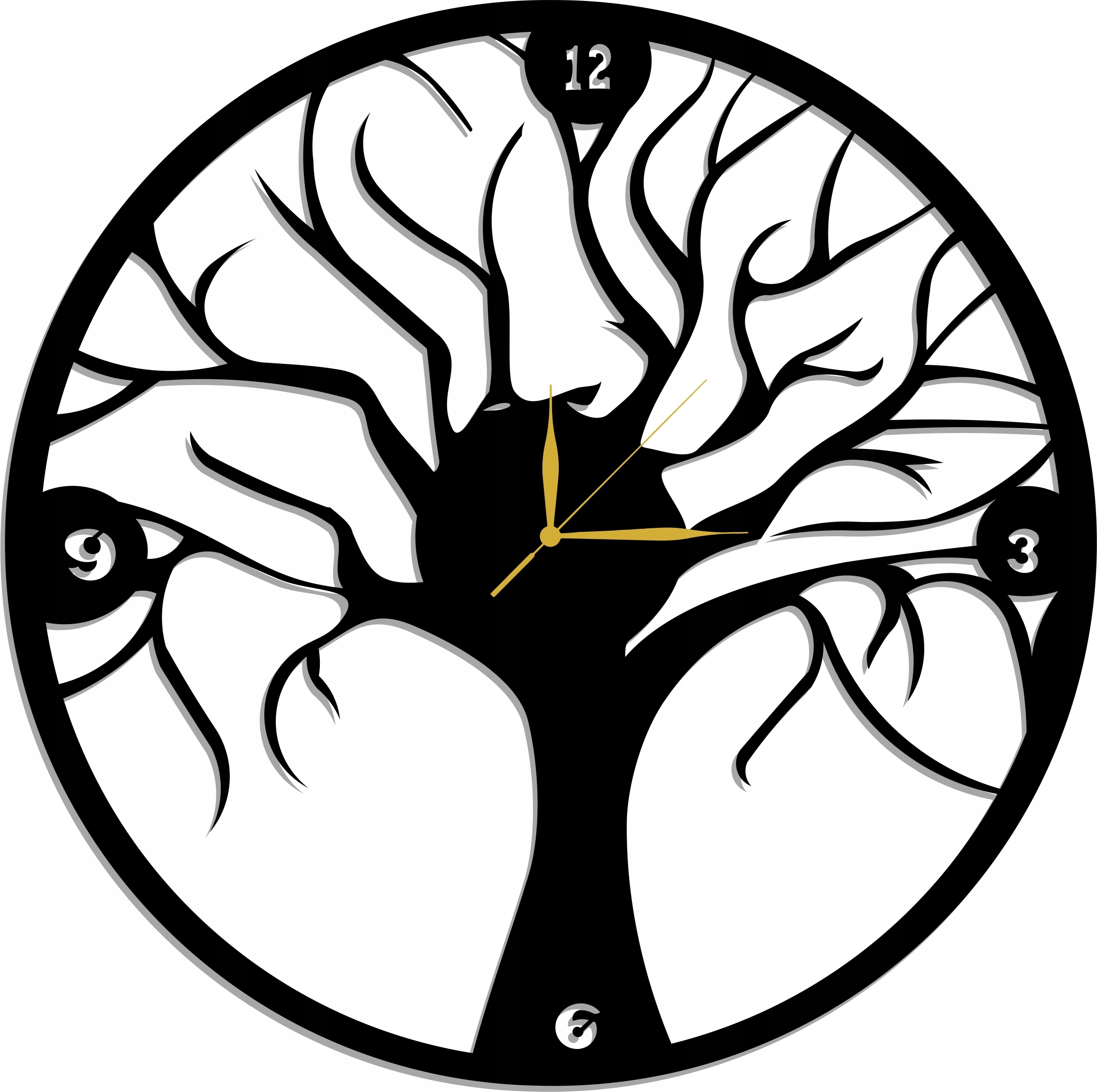 Nástěnné Hodiny Strom 70 CM XXL 17 Barev!