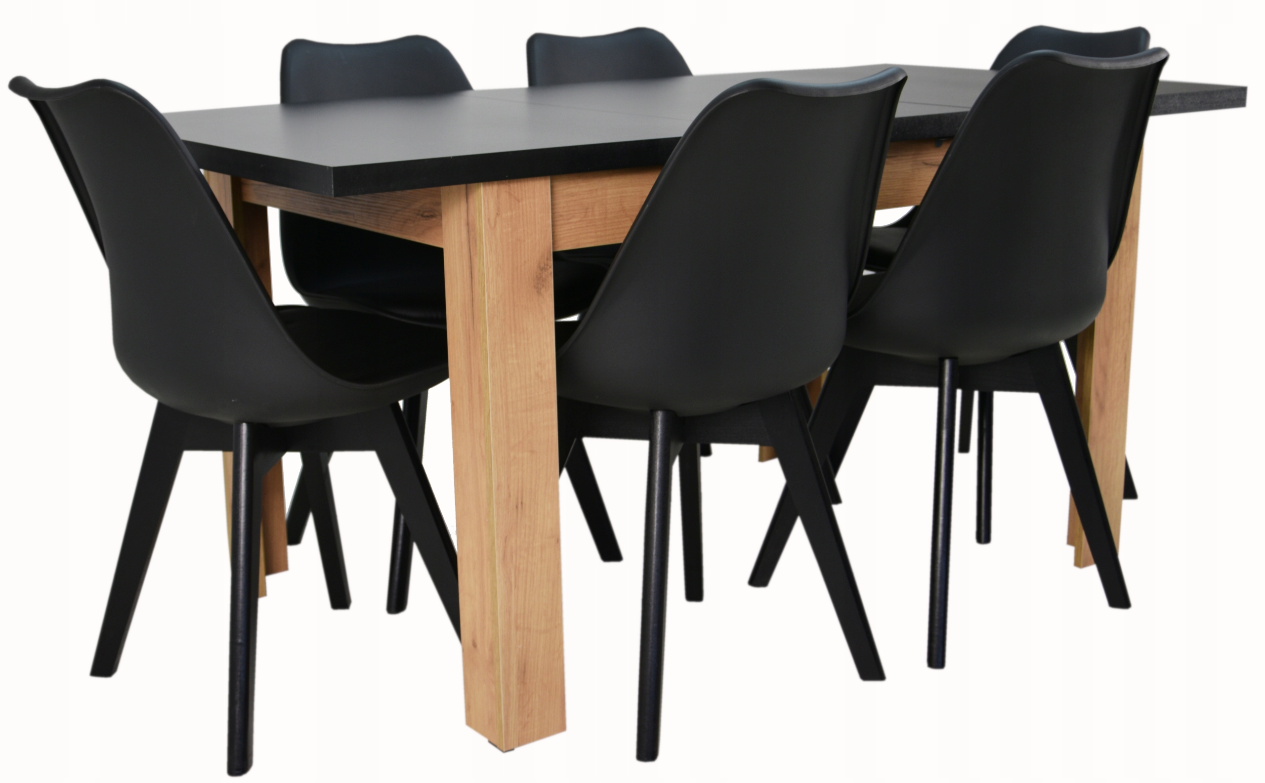 ZESTAW do jadalni stół i 6 kubełkowych krzeseł