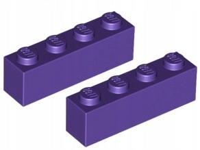 

Lego Klocek 1x4 Ciemny Fioletowy (3010/4224855) x2