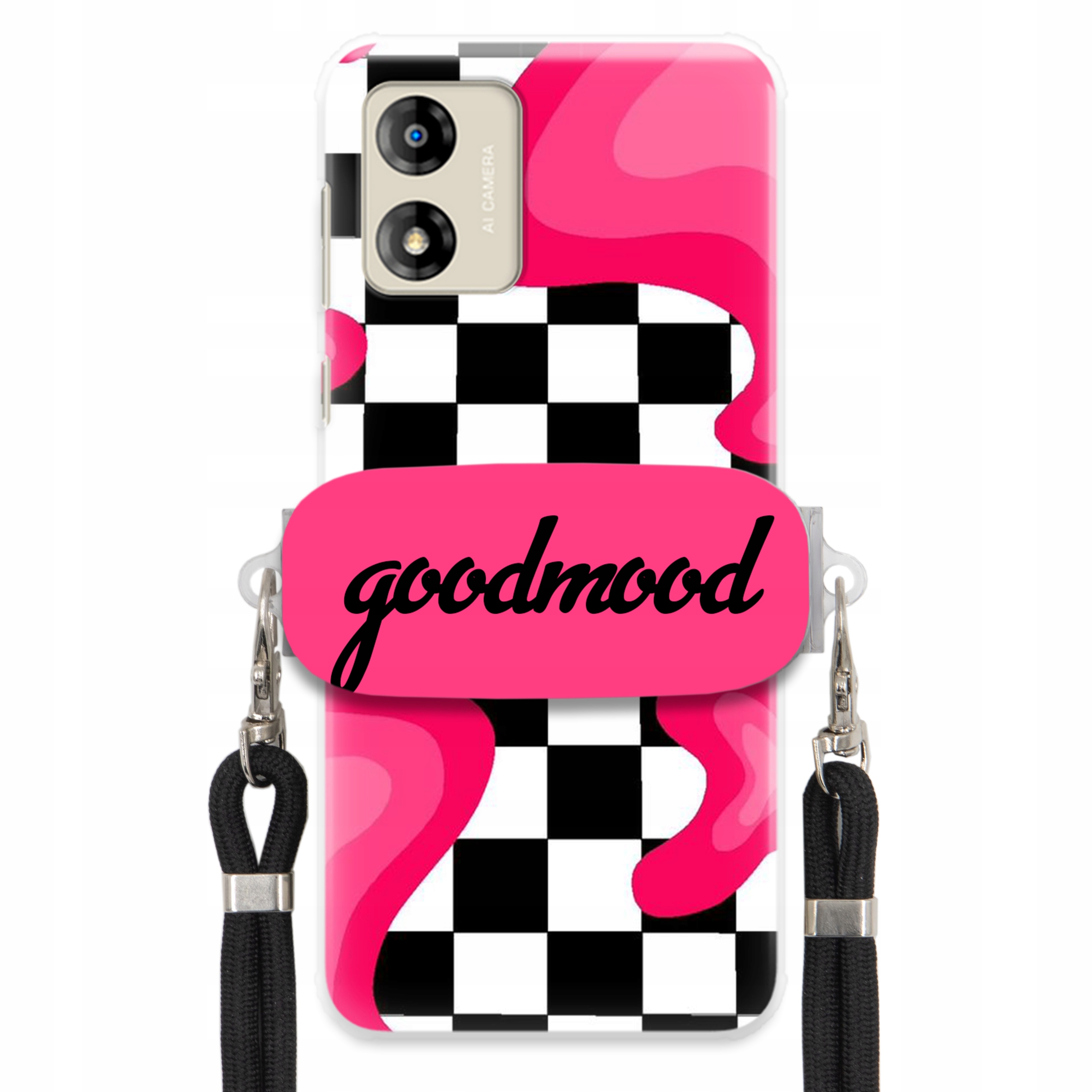 Puzdro Pre Motorola E13 Sada Case Držiak Vodítko Čierne Pre Teenagerov Splash