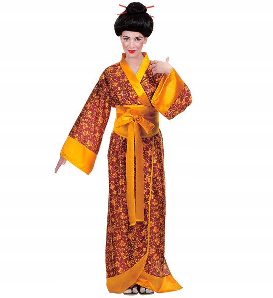 Kostým Gejša Geisha Zdobený Kimonem S