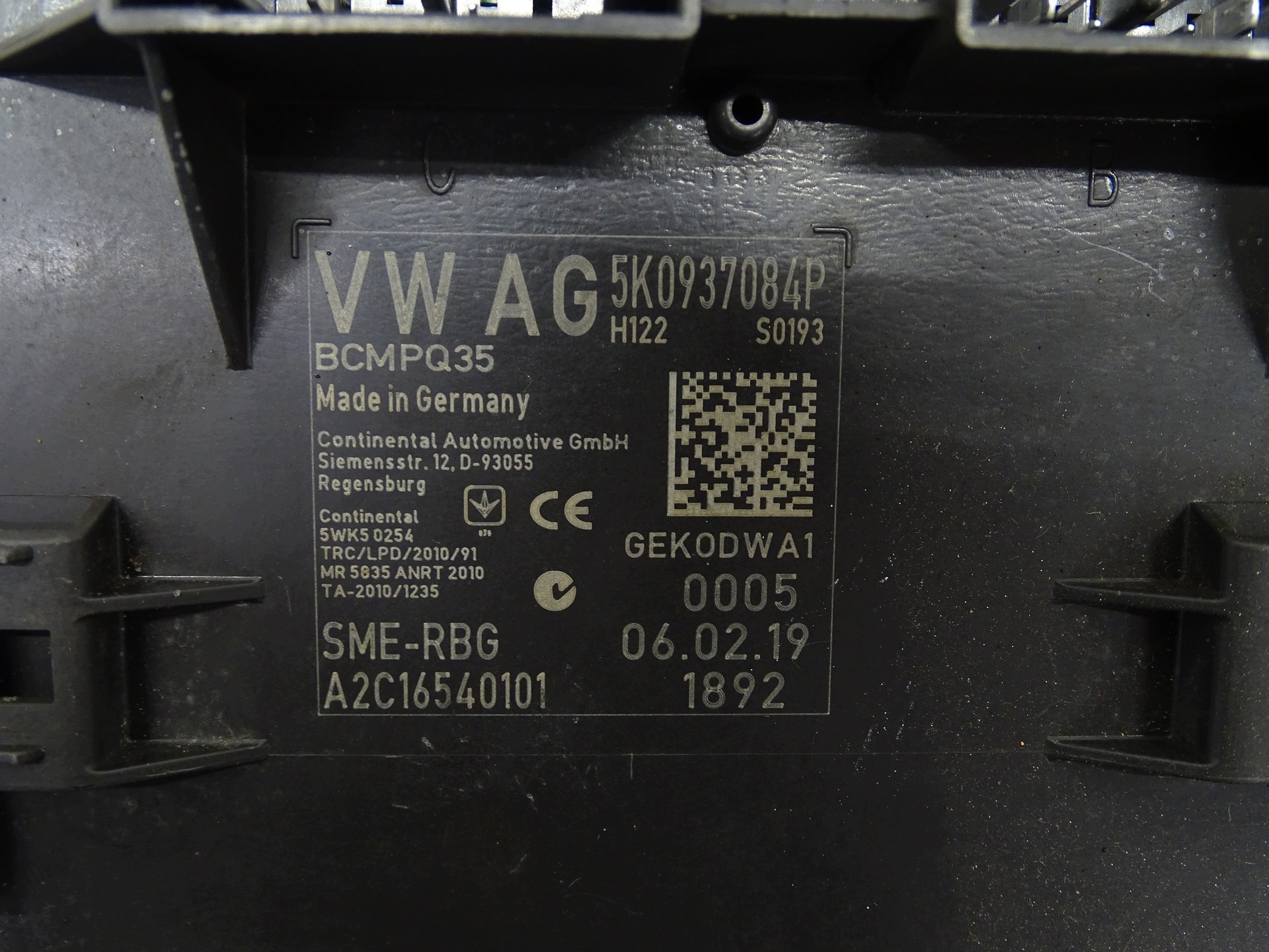 Unité commande confort VW SHARAN 5K0937084P