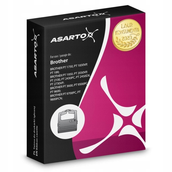 Taśma Asarto do Brother TZE641, PT-1750, PT-H300, PT-2450, PT-3600, PT-H300