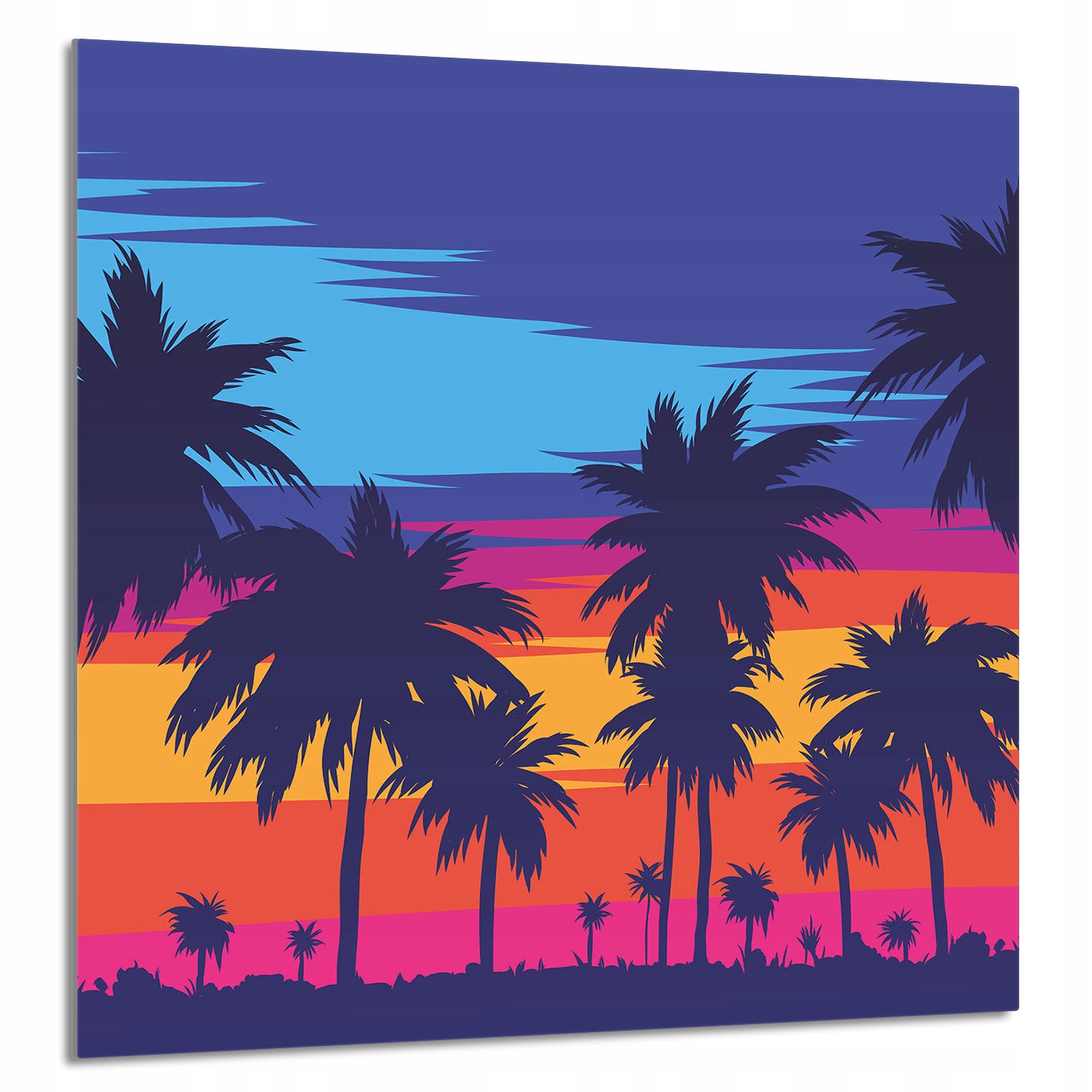 Skleněný Panel Do Kuchyně 60x65 Palmy Tvrzené Sklo
