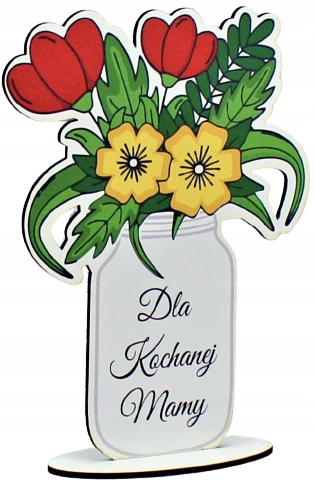 

Dla Mamy Stojak Wazon Kwiaty Nadruk Dzień Matki