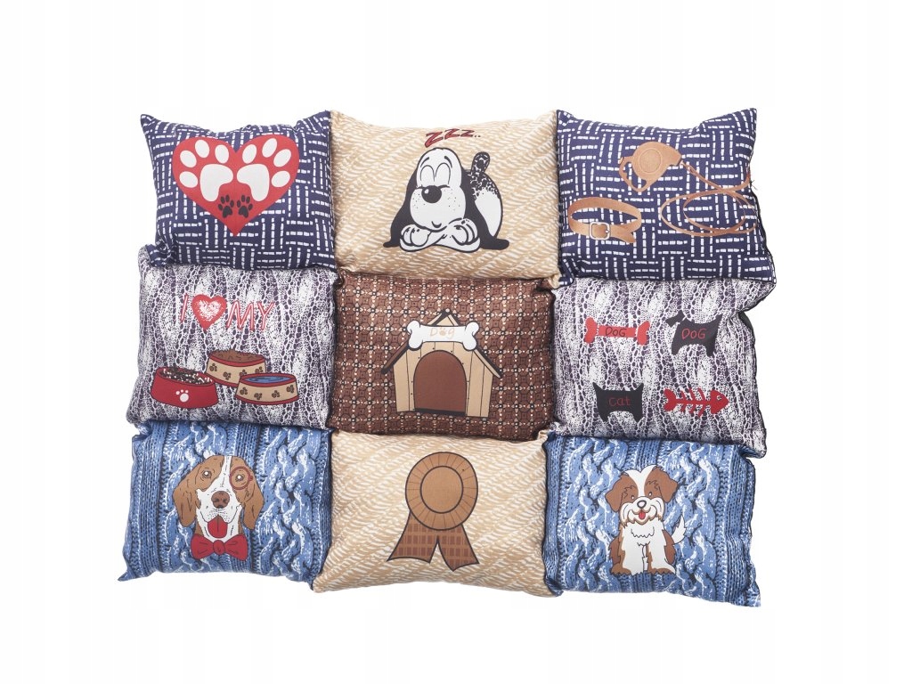 Pelíšek pro psa s protiskluzovým dnem, 58 × 80 cm, vícebarevný