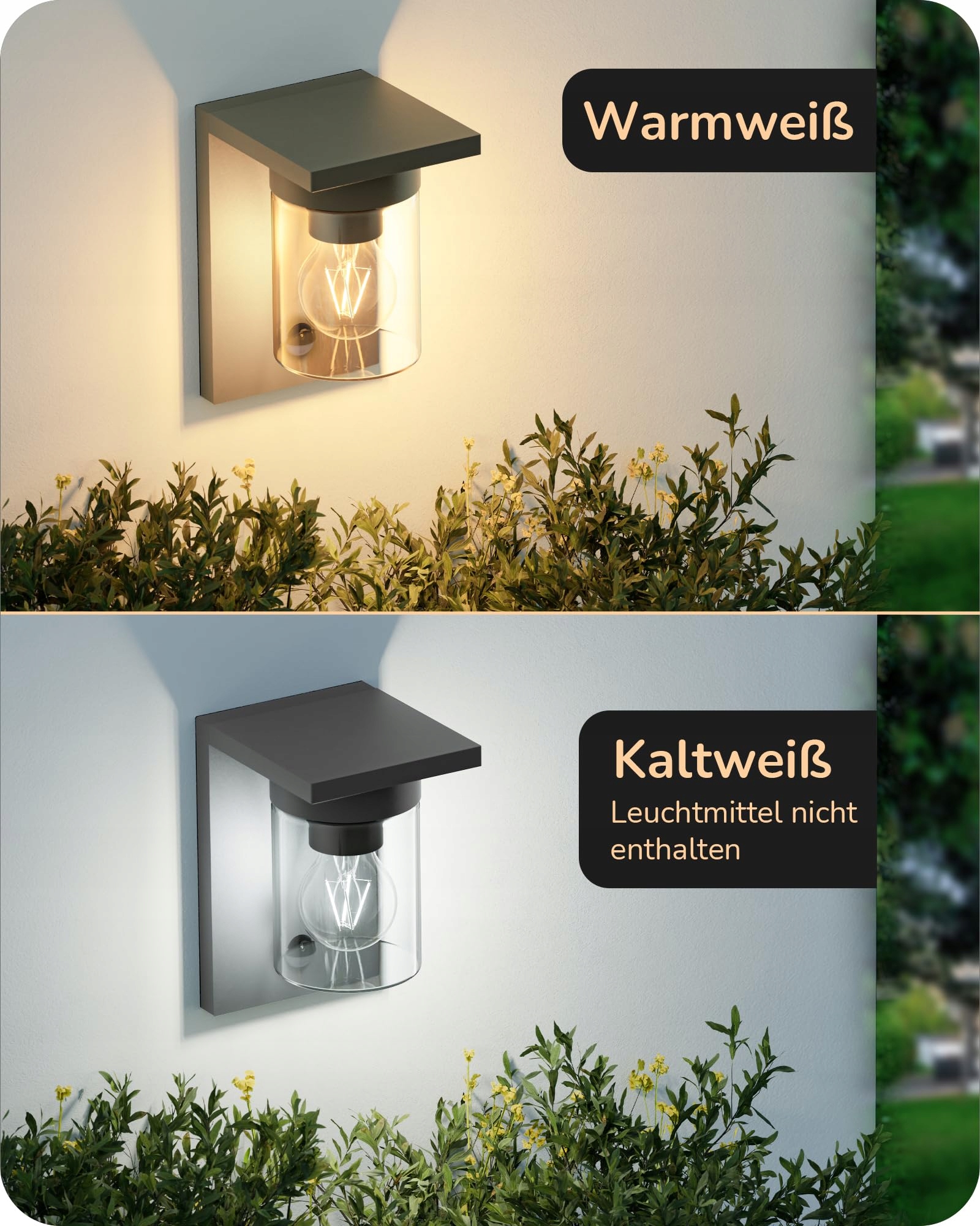 Lampa Zewnętrzna Ścienna Z Czujnikiem Ruchu E27 IP44 Antracyt EDISHINE — miniatura 8