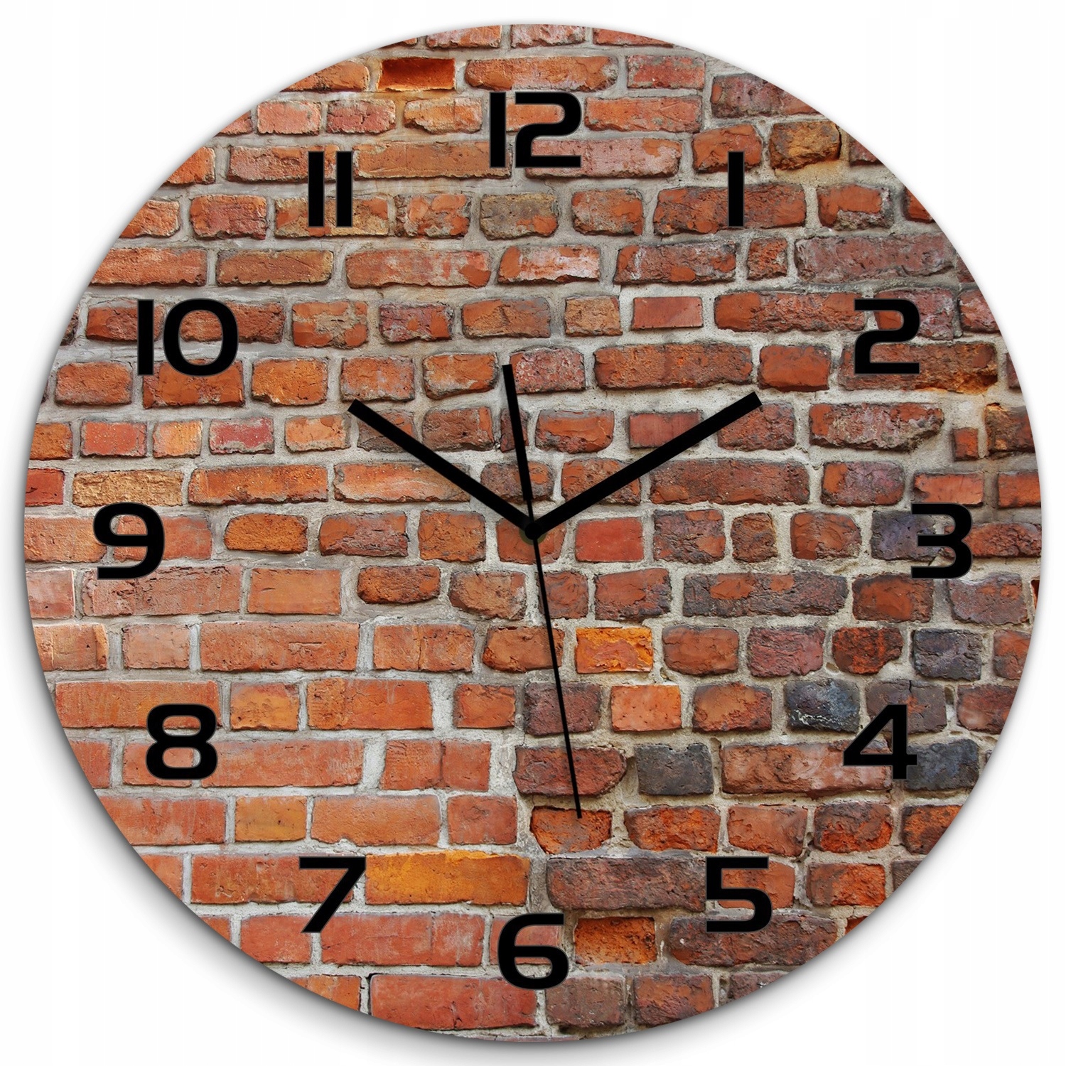 

Zegar ścienny ze szkła, duży Ceglana ściana fi 60