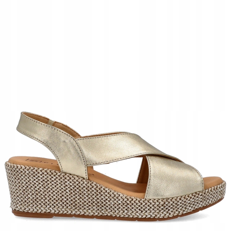 Španělské sandálky na podpatku Pitillos 11265 Zlaté 40