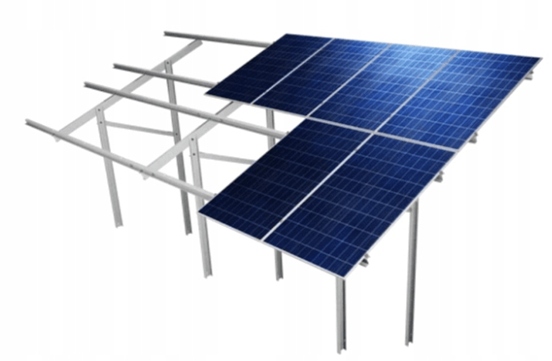 Modulární pozemní konstrukce fotovoltaika půda 4kw 8 Kusů Panely 500w