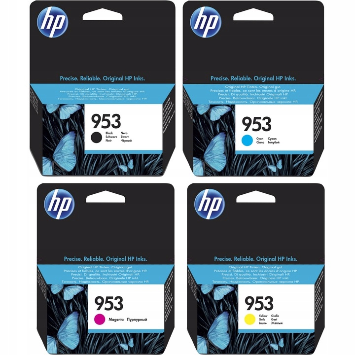 

4 org. tusze Hp 953 Cmyk 8210 8710 8720 8730 8740