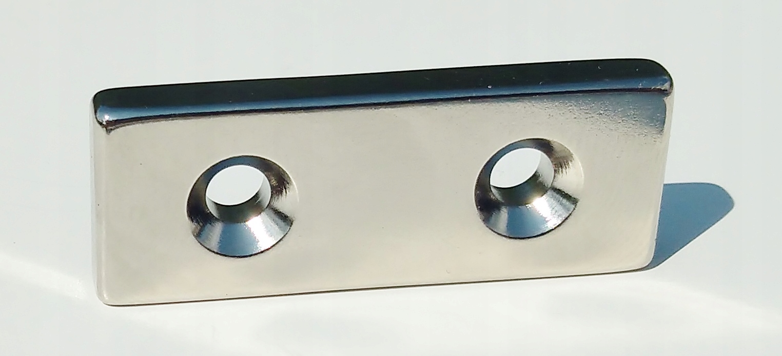 

Magnes neodymowy płytkowy 40x15x5 (7/3,5) otwór