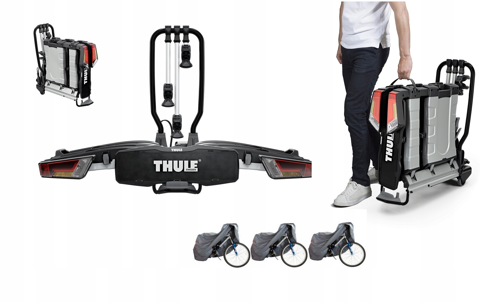 Thule EasyFold XT 3 складаний для 3 велосипедів на гачок