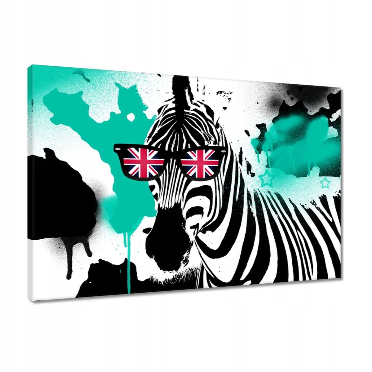 

Obrazy 60x40 Miętowa Zebra Punk Star