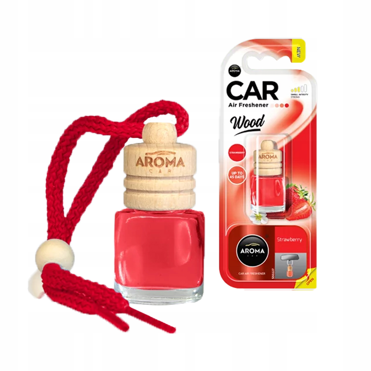 Aroma Car Wood Strawberry 6ml zapach samochodowy
