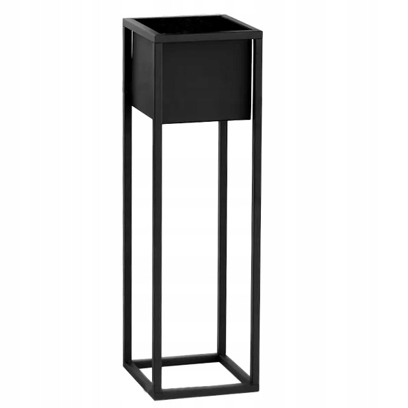 

Donica Metalowa Stojąca Czarna 70CM Kwietnik Loft