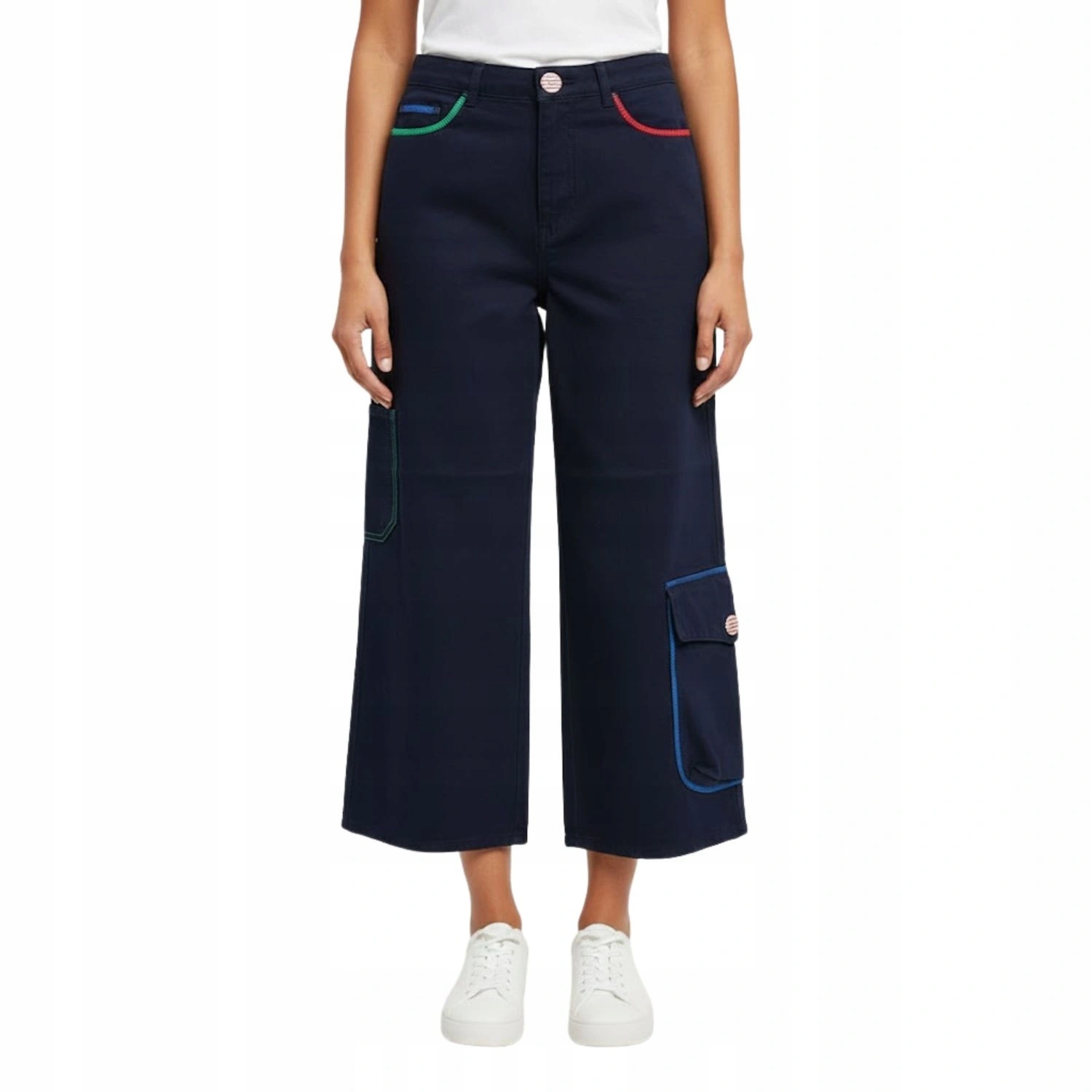 Dámské kalhoty United Colors Of Benetton široké džíny 7/8 vel. 34/XS