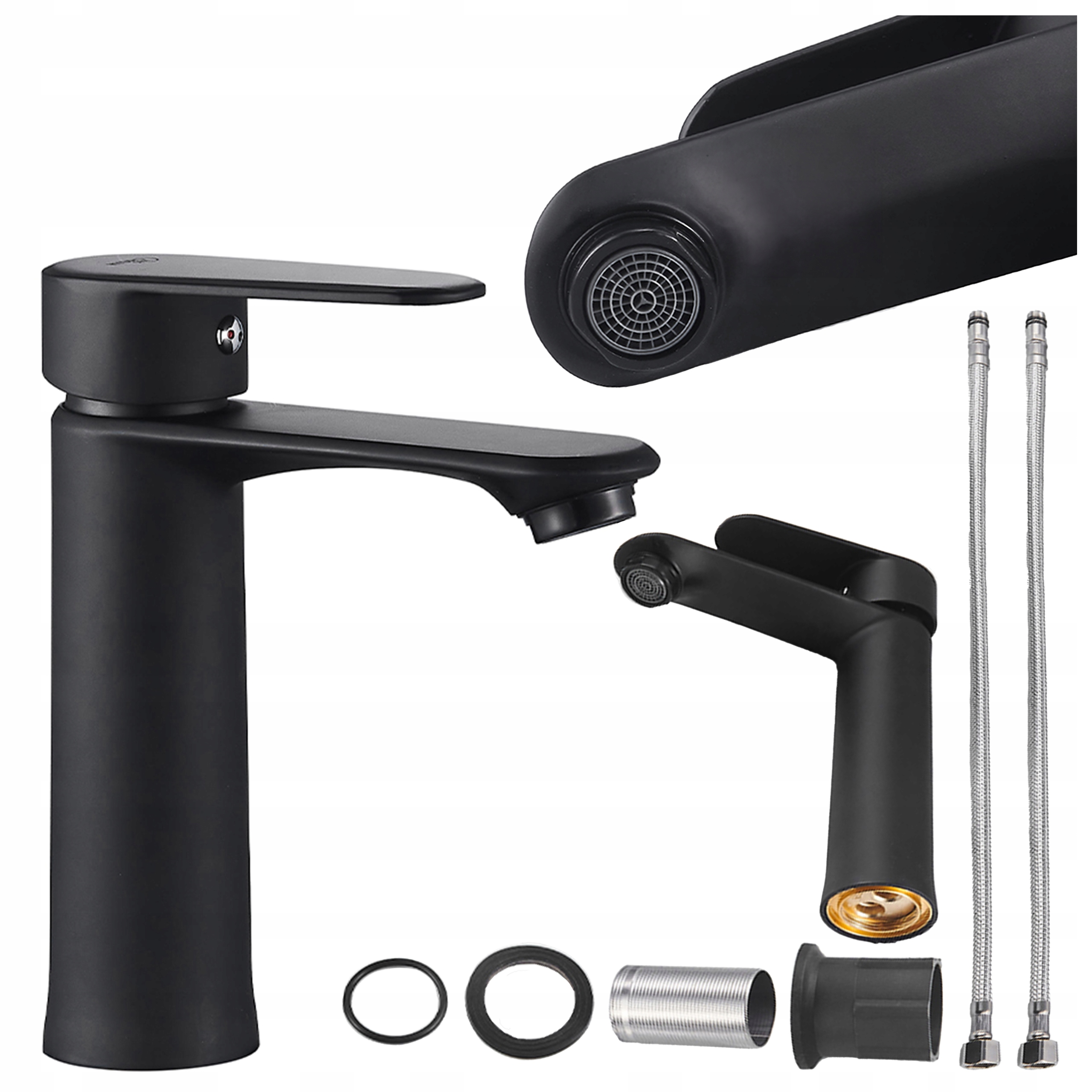 Umyvadlová Baterie Koupelnová Fargo Nízká, Stojící, Černá