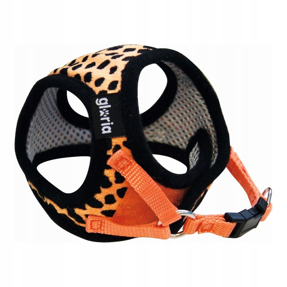 Postroj pre psa Gloria Leopard 40-50 cm Oranžový Veľkosť L