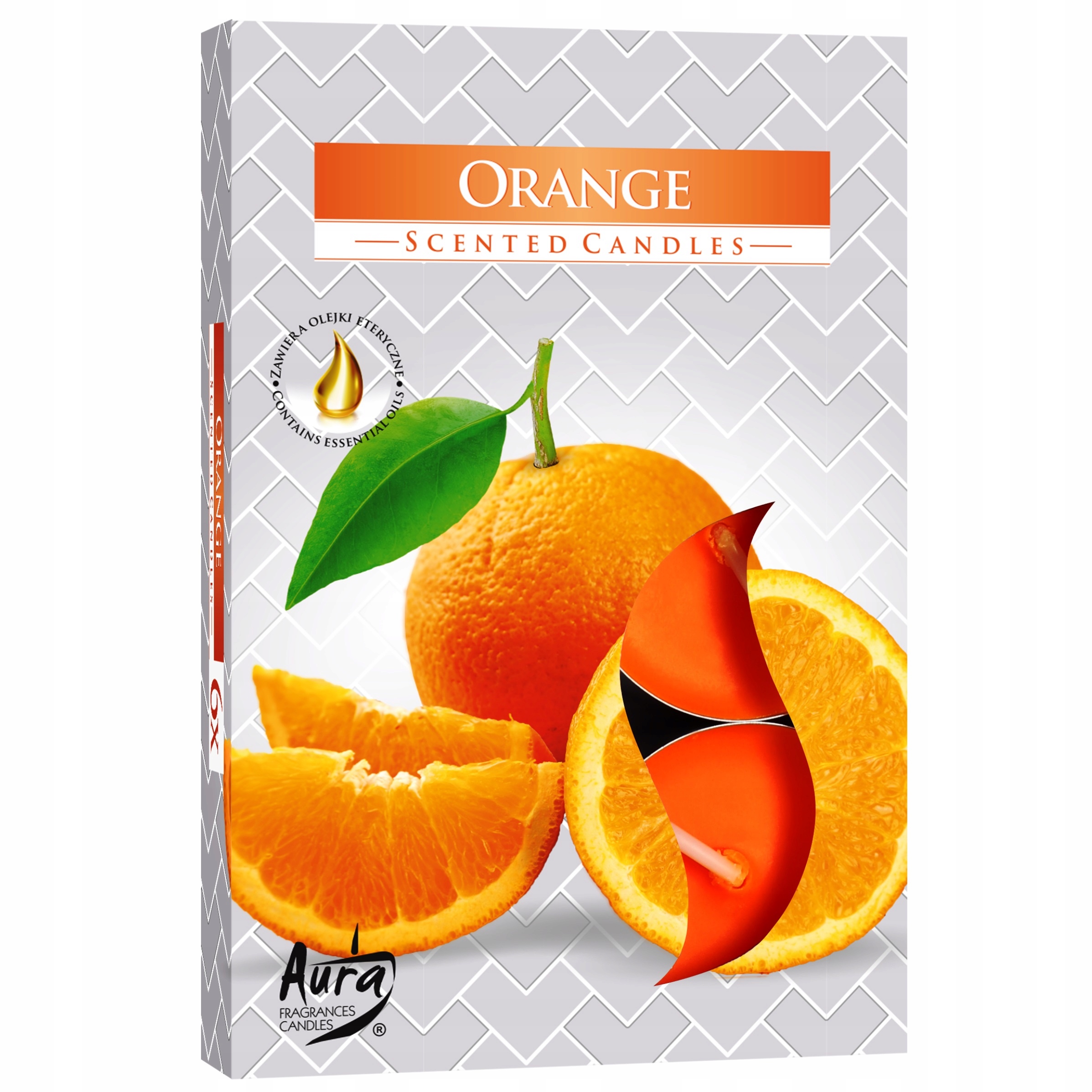 

Podgrzewacze Tealight Pomarańcza Orange 6 Szt 4H