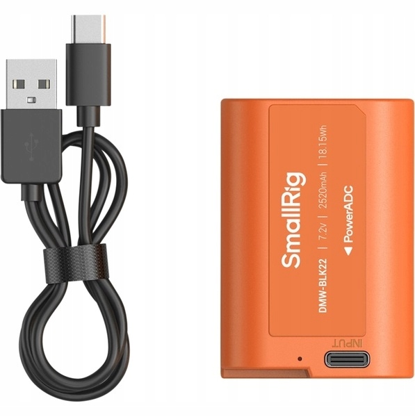 SmallRig 4979 Usb-c DMW-BLK22 pomarańczowy aku. kabel do Panasonic