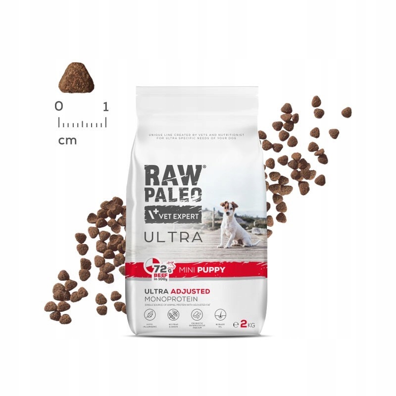 Levně VetExpert Raw Paleo Ultra Hovězí Mini Puppy 2 kg