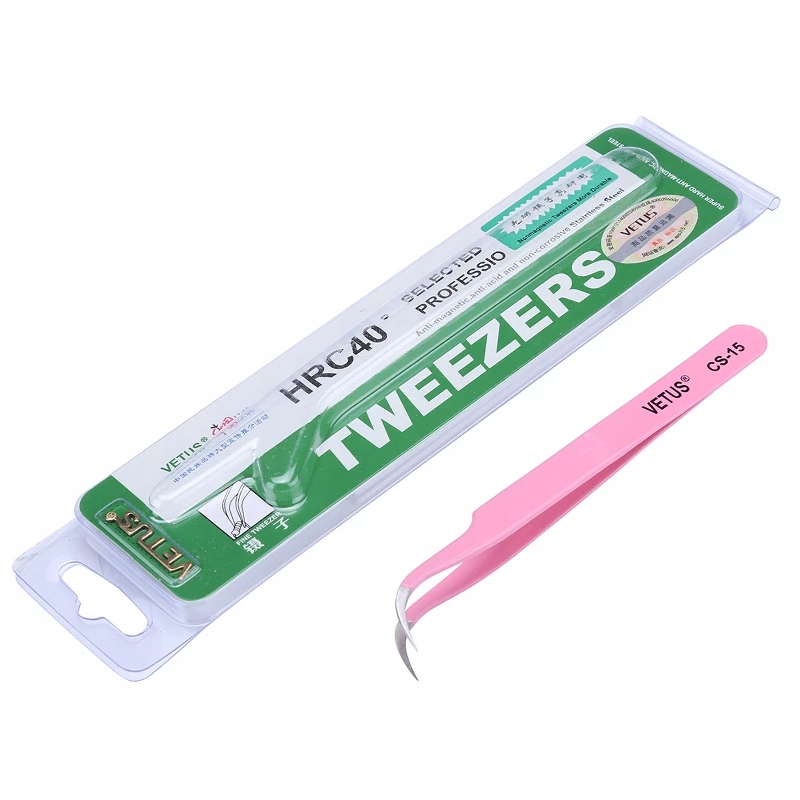 

Pęseta do przedłużania rzęs Vetus CS-15 Oryginał