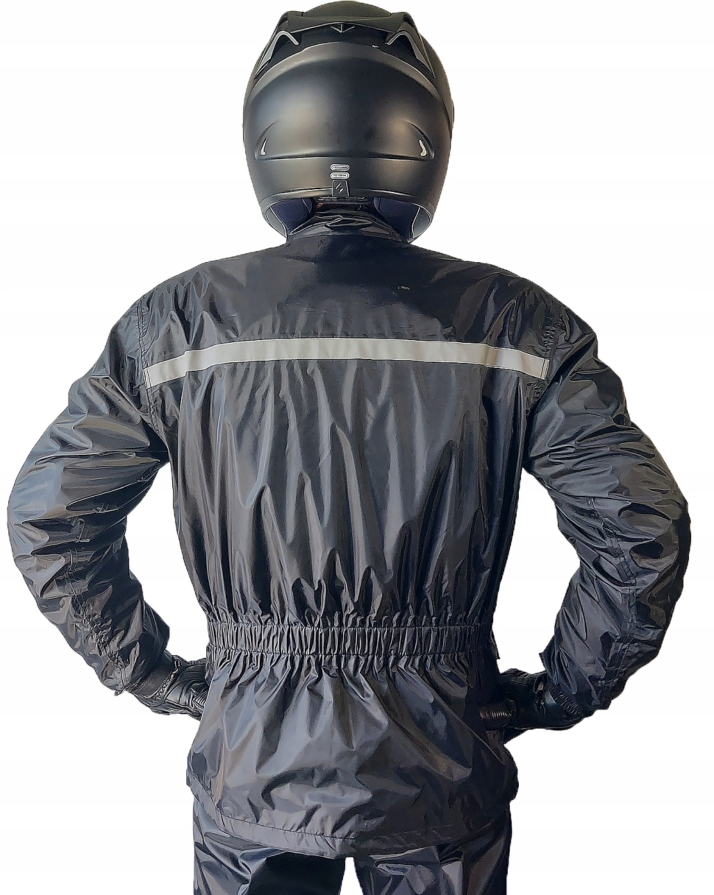 RIDA Kombinezon Przeciwdeszczowy Motocyklowy Deszczak Wodoodporny Black XXL Rozmiar XXL