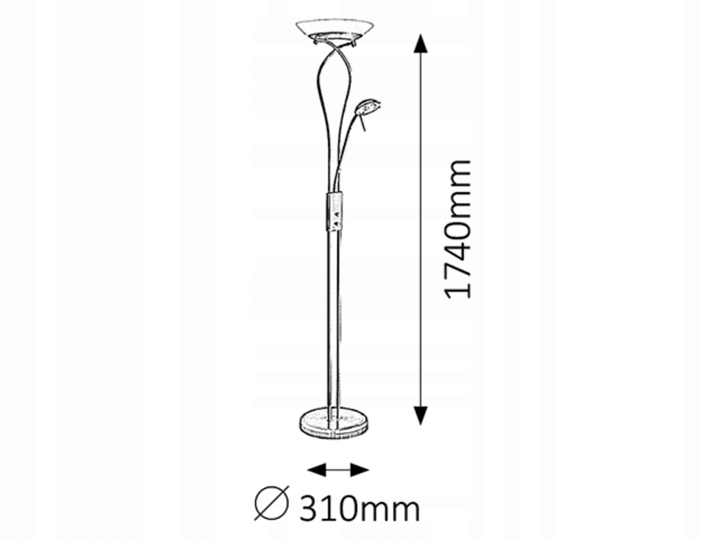 Chromowa lampa podłogowa GAMMA 4077 Rabalux Zasilanie sieciowe