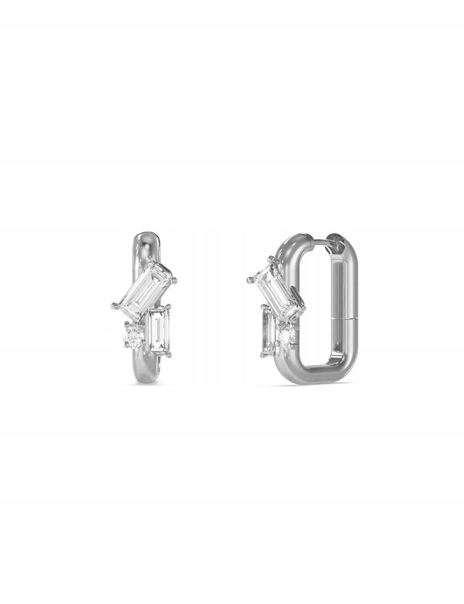 Guess Chandelier stříbrné náušnice křišťály JUBE05361JW
