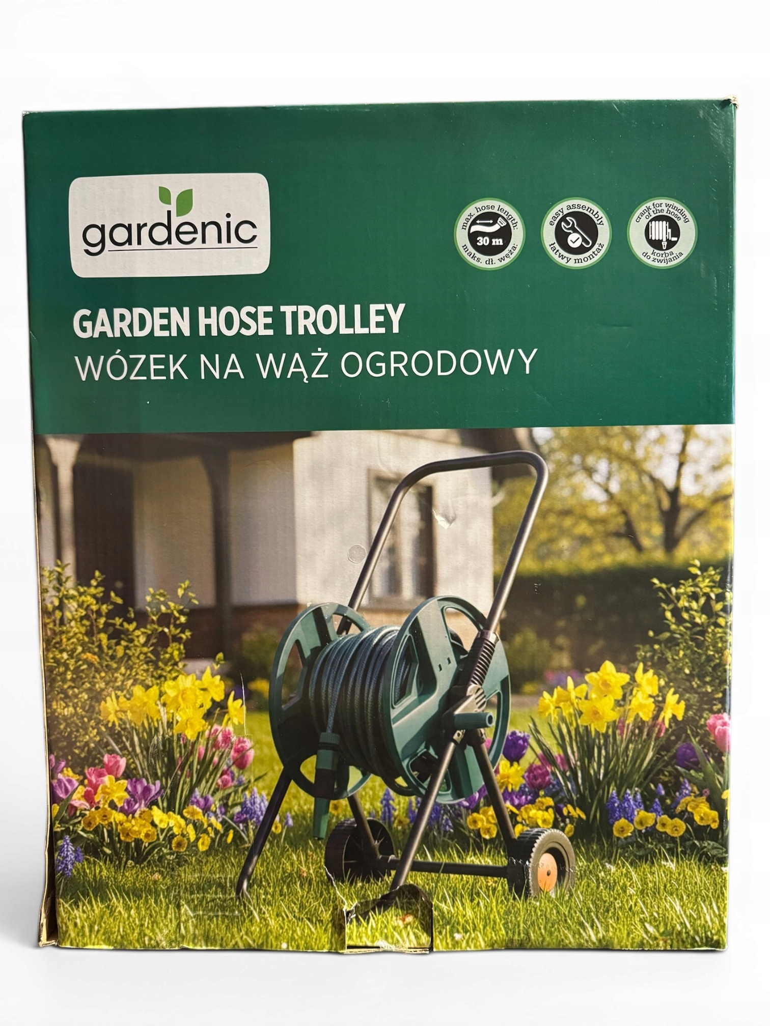 Gardenic Zahradní vozík na hadice s navíječem do 30 m 537