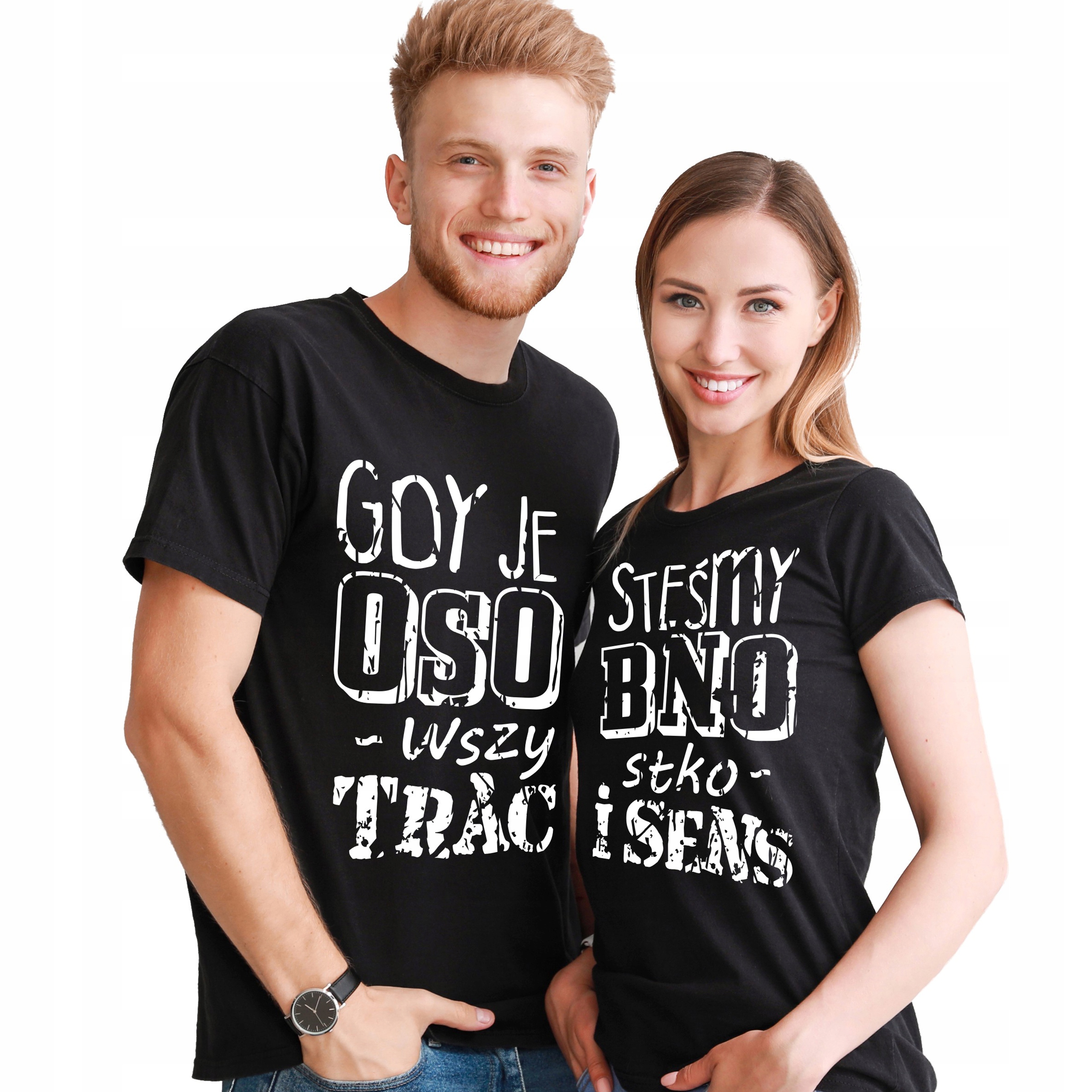 Komplet koszulek dla zakochanej pary na Walentynki zestaw 2szt.