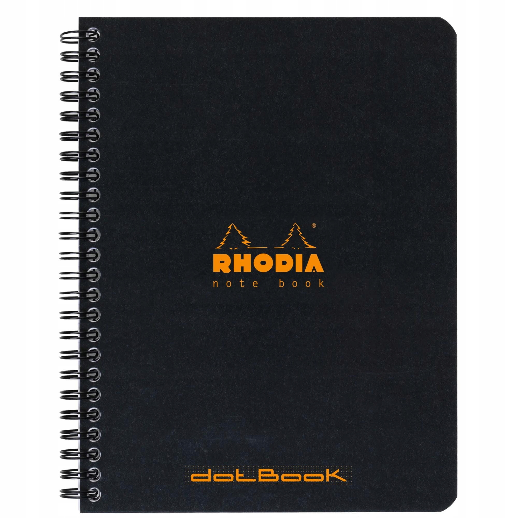 Notatnik Rhodia A5+, kropki, czarny