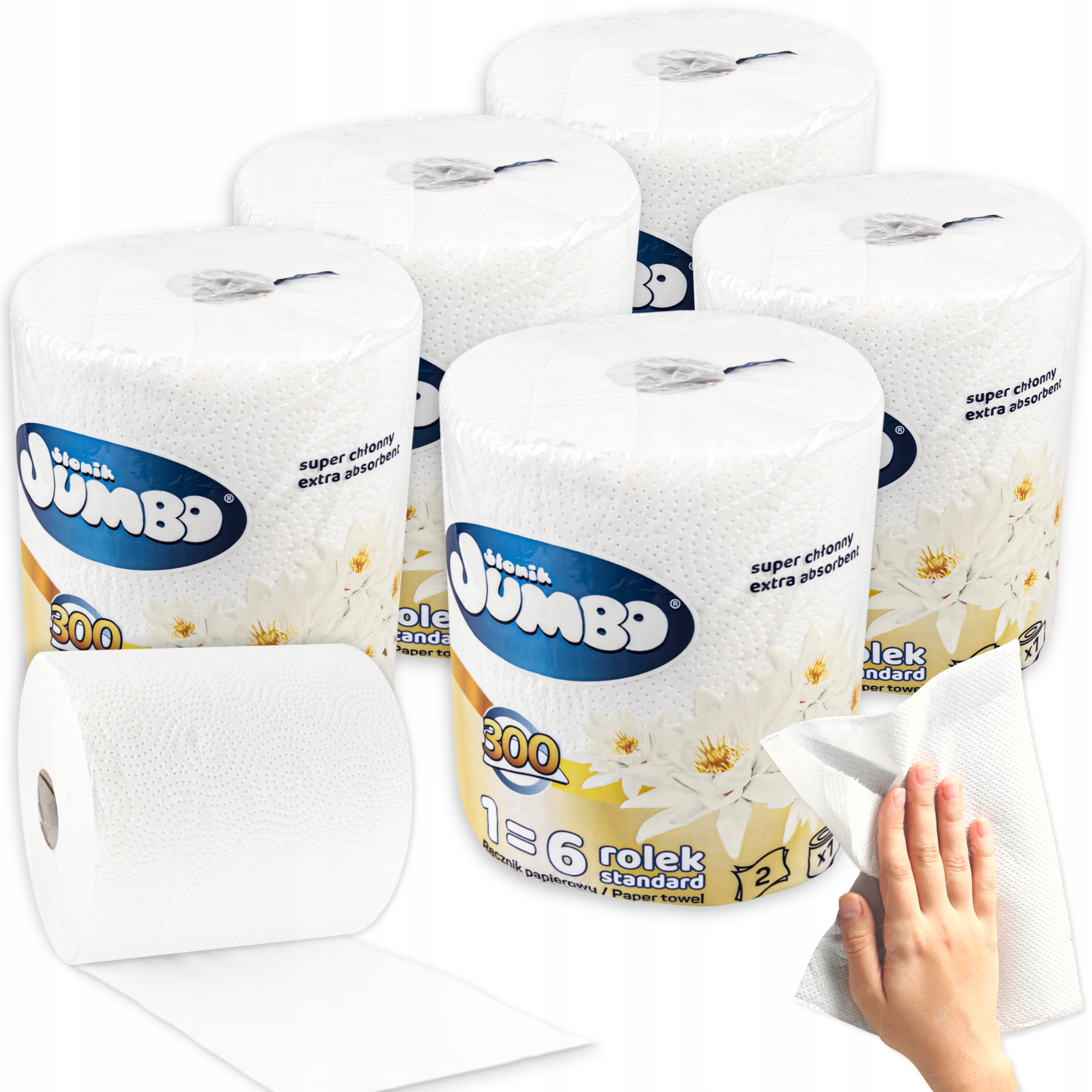 

Słonik Jumbo Ręcznik Papierowy 2W 300 list x 5 szt