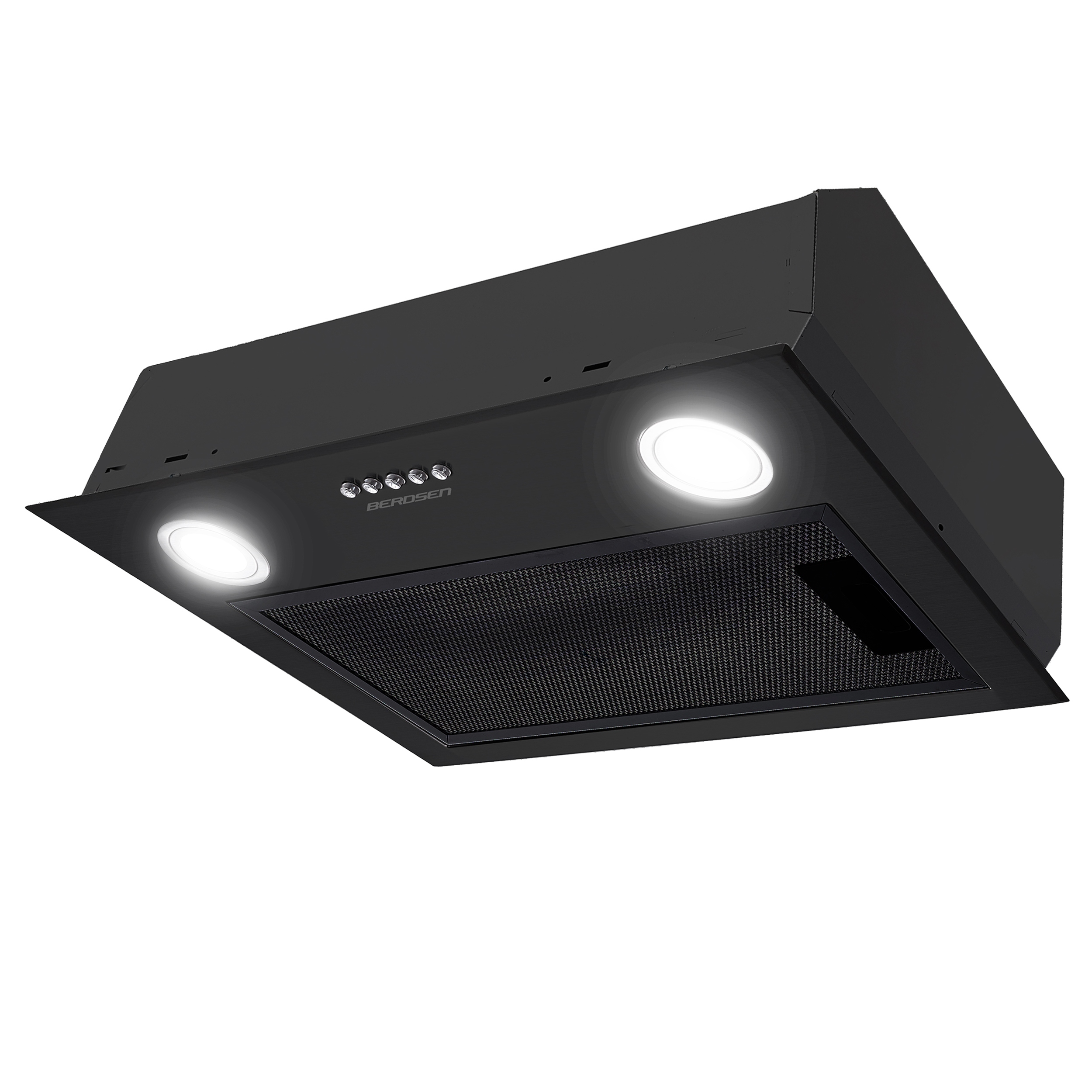 Okap Kuchenny Do Zabudowy 60 cm Czarny Led Berdsen