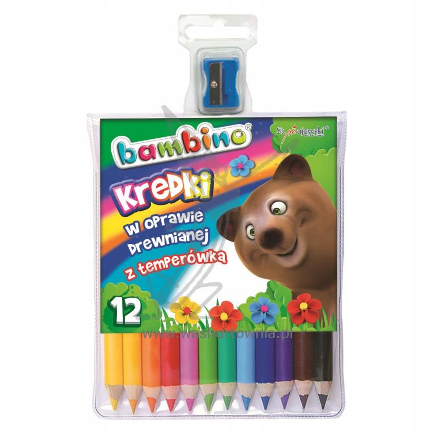 

Kredki Bambino w oprawie drewnianej 12kol. temperó