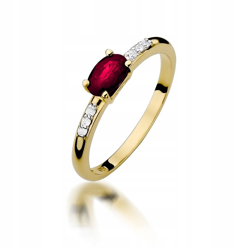Zlatý Prstýnek 585 Rubín 0,60 ct