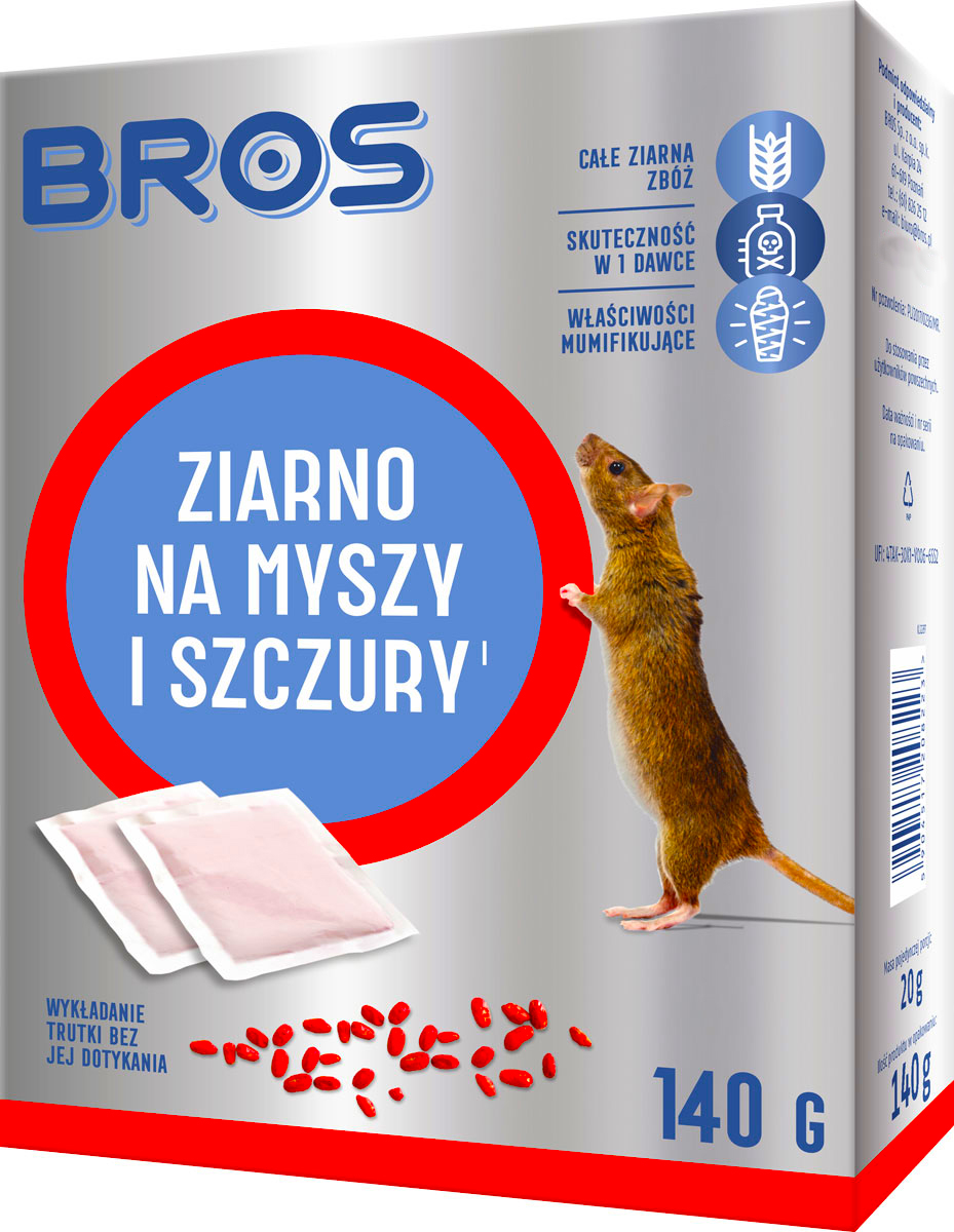 

Bros Ziarno Trutka Na Myszy Szczury 140 G Saszetki