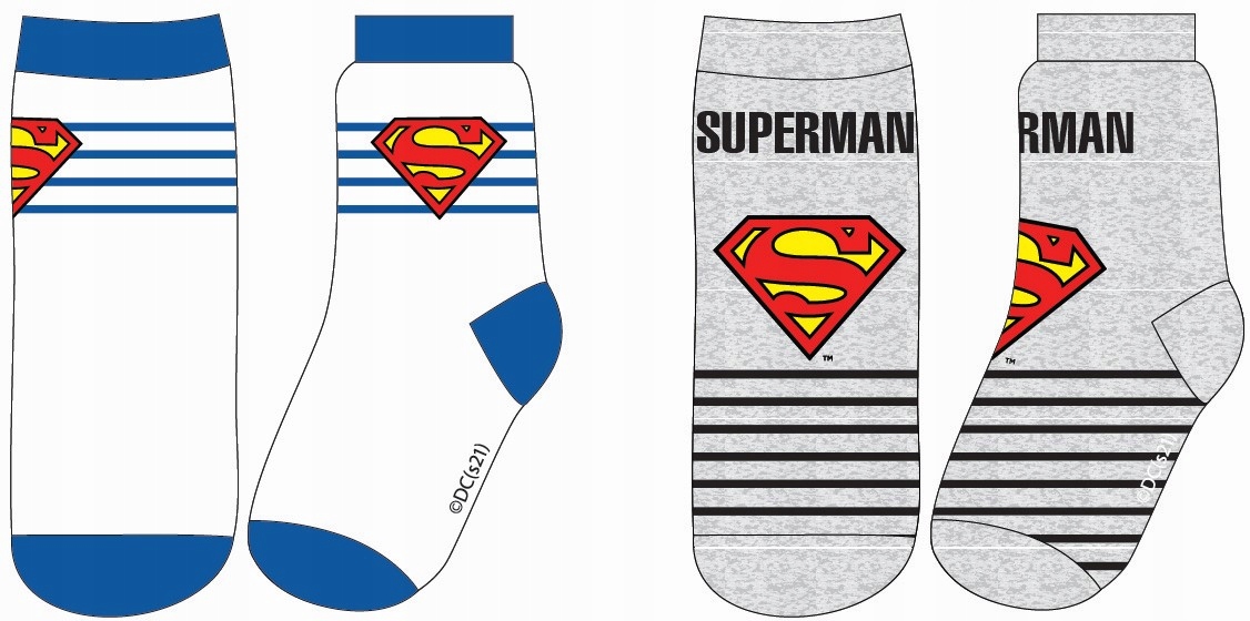 

Superman Zestaw 2-PAK Skarpetki Bawełna _ 31/34