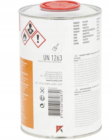 ROZCIEŃCZALNIK Z UTWARDZACZEM DO FARB 1L KRAMP Numer katalogowy producenta 950008KR