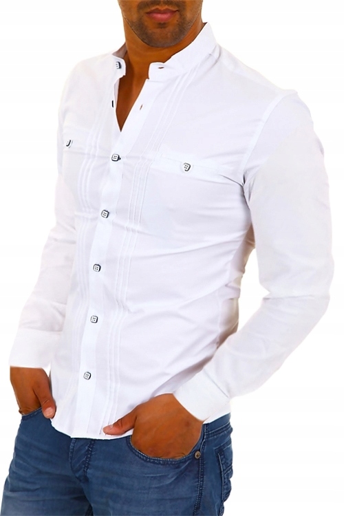 Koszula Męska Elegancka Wesele Ślub Prezent Komunia Rozmiar kołnierzyka 4XL