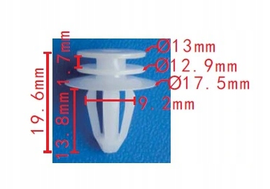 SPINKA TAPICERKI DRZWI MERCEDES W208 W209 W210 Numer katalogowy części 10X SPINKA TAPICERKI DRZWI MERCEDES W208 W209 W210