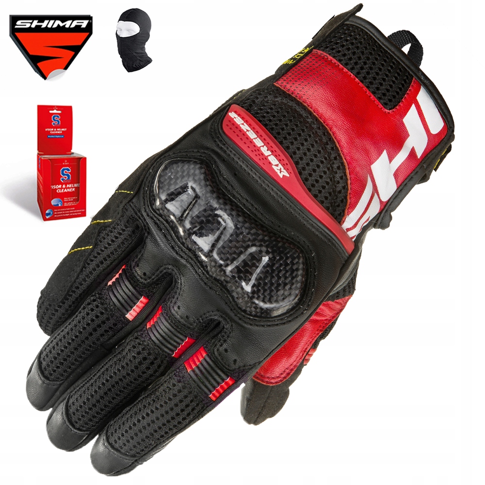 Motocyklové Rukavice Shima X-breeze 2 Red| Krátke S Chráničmi