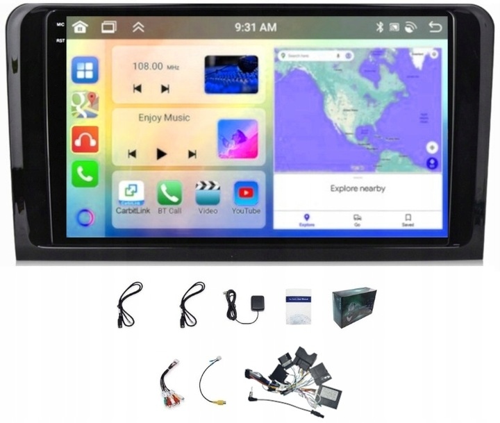 Navigační Rádio Carplay Mercedes ML W164 Wifi Android 4GB 64GB